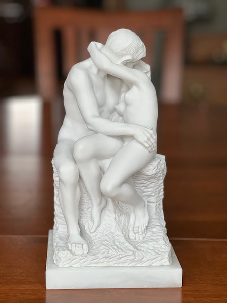 Kiss by Rodin Statue Marble Sculpture Museum Replica Lovers Quality